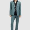 AllSaints sacou din lana MOAD BLAZER culoarea turcoaz