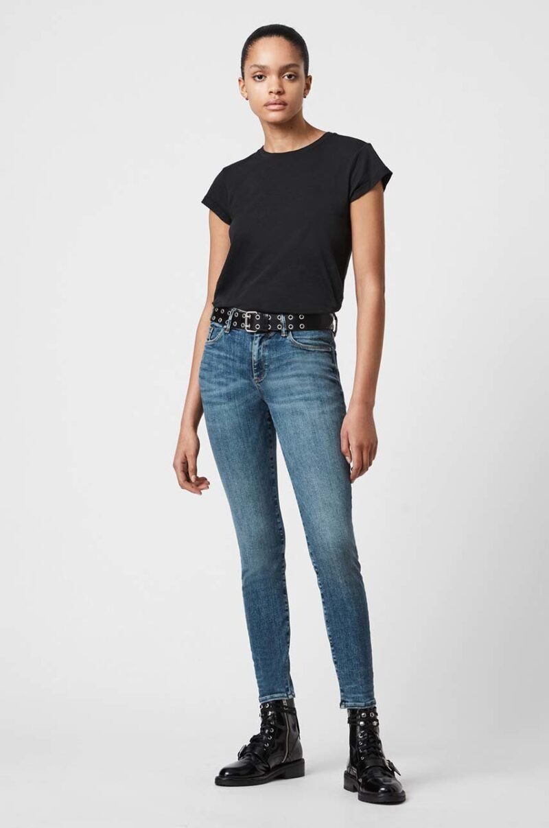 AllSaints tricou din bumbac culoarea negru preţ