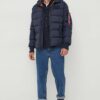 Alpha Industries Hooded Puffer FD culoarea albastru marin