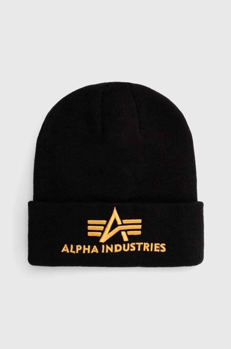 Alpha Industries căciulă 3D Beanie culoarea negru