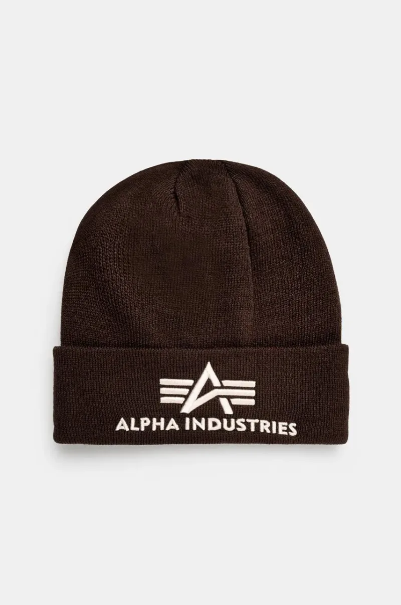 Alpha Industries caciula culoarea maro