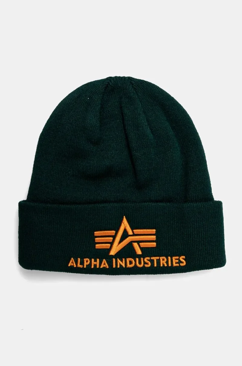 Alpha Industries caciula culoarea verde