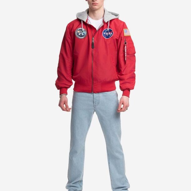 Alpha Industries geacă bomber Alpha Industries MA-1 Zip Hood Apollo 136106 665 bărbați