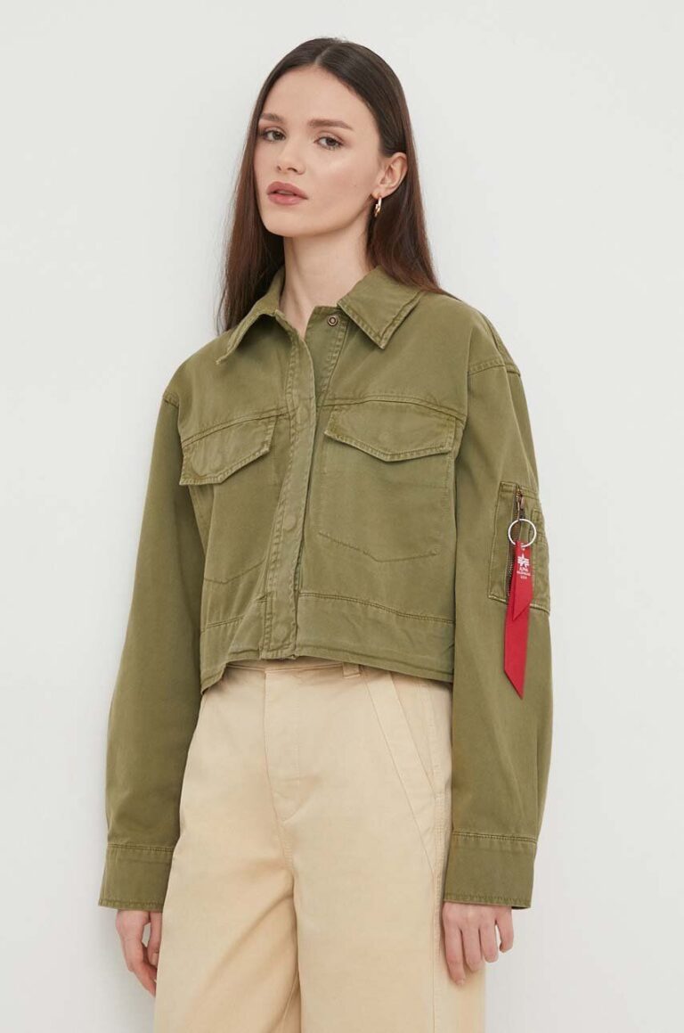 Alpha Industries jacheta de bumbac culoarea verde