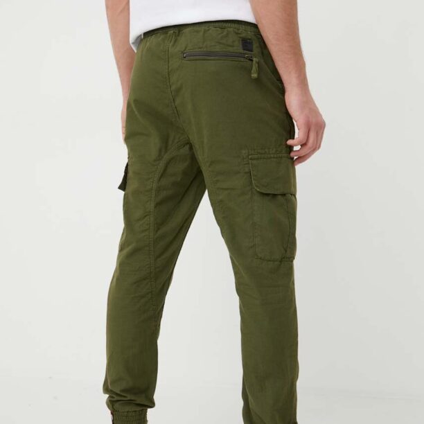 Alpha Industries pantaloni de bumbac Ripstop Jogger culoarea verde 116201.142-DarkOlive preţ