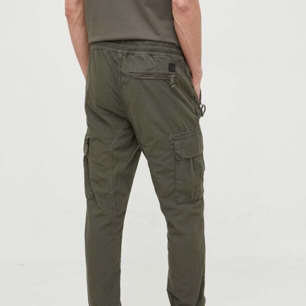 Alpha Industries pantaloni de bumbac culoarea verde 116201.136-GreyBlack preţ