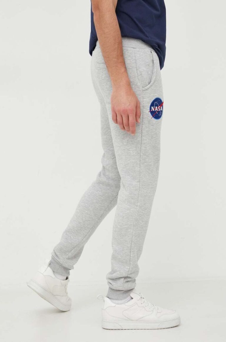 Alpha Industries pantaloni de trening NASA Cargo Sweat Jogger culoarea gri 118369.17-grey preţ