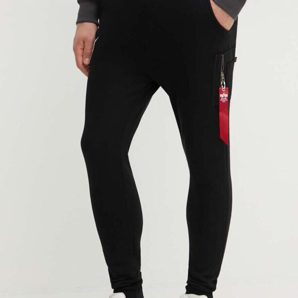 Alpha Industries pantaloni de trening NASA Cargo Sweat Jogger culoarea negru 118369.03-black