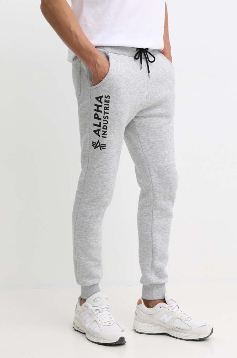 Alpha Industries pantaloni de trening culoarea gri