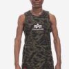 Alpha Industries tricou din bumbac Alpha Industries Basic Tank Camo 126566C 634 culoarea verde 126566C.634-green