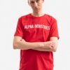 Alpha Industries tricou din bumbac culoarea roșu