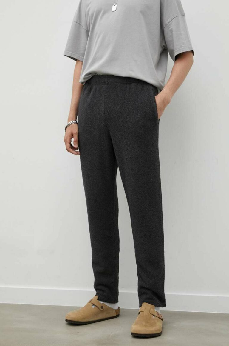 American Vintage pantaloni de trening culoarea negru