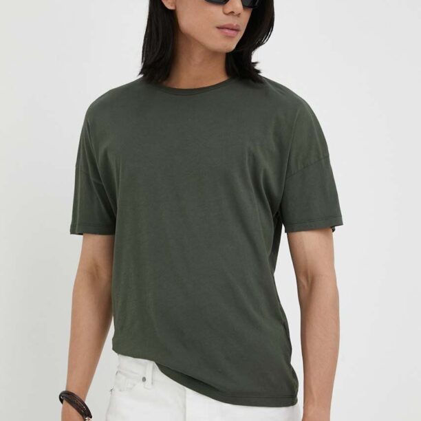 American Vintage tricou din bumbac culoarea verde