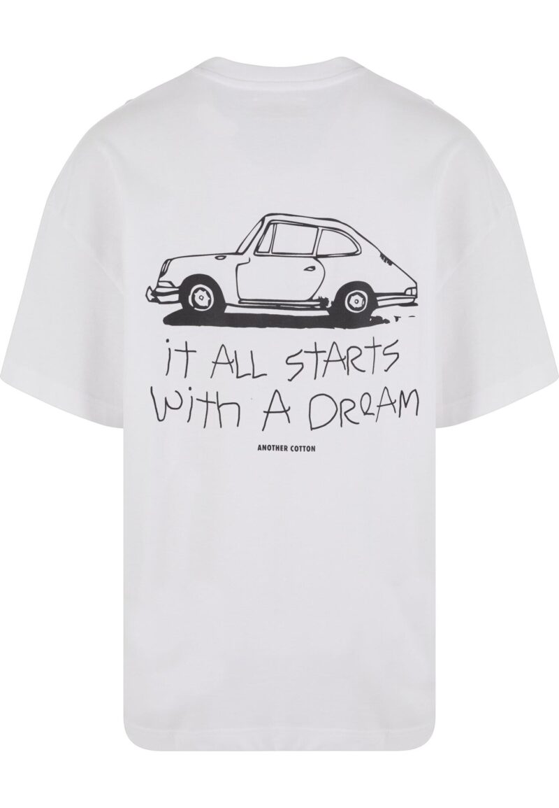 Another Cotton Lab Tricou 'All Starts With A Dream'  negru / alb