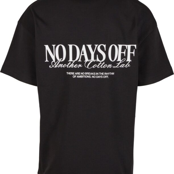 Another Cotton Lab Tricou 'No Days Off'  negru / alb