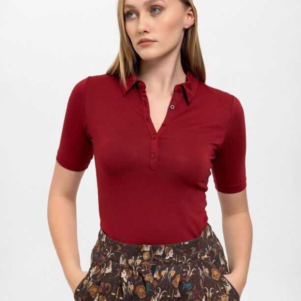 Anou Anou Tricou  roșu burgundy