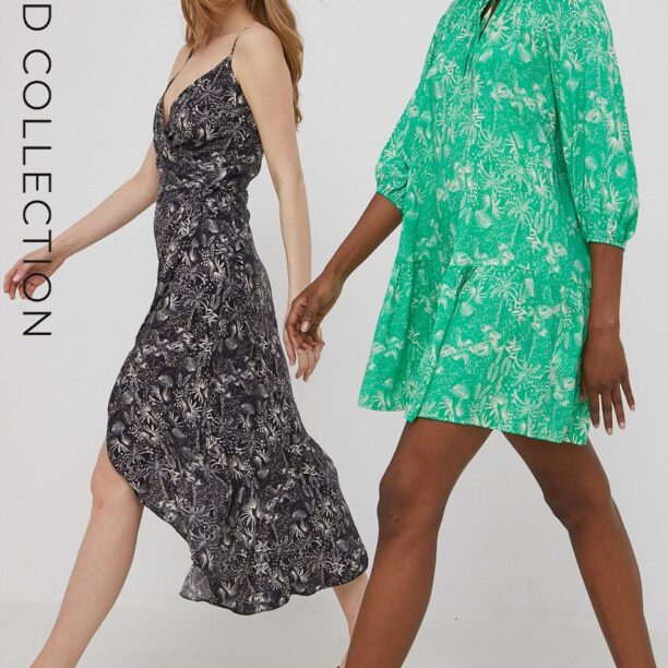 Answear Lab X limited festival collection BE BRAVE rochie culoarea verde