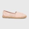 Answear Lab espadrile de piele culoarea bej