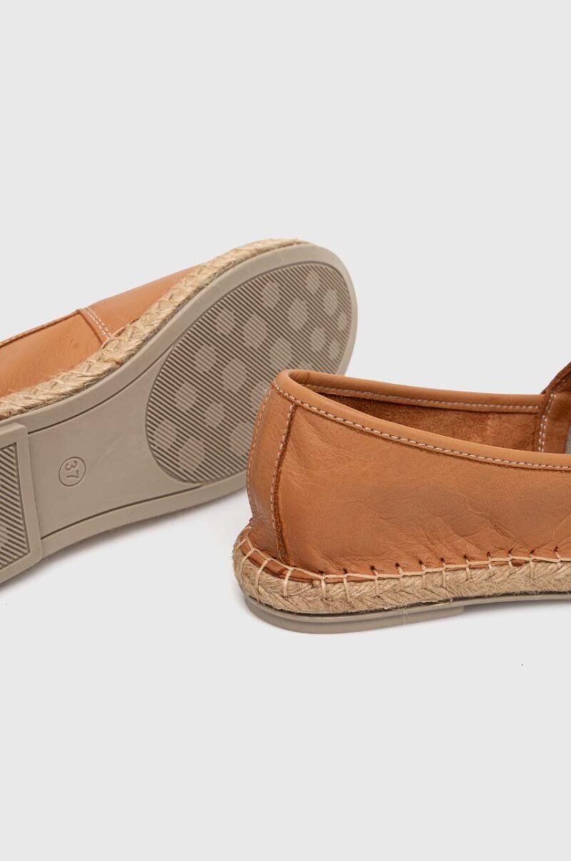 Answear Lab espadrile de piele culoarea maro preţ