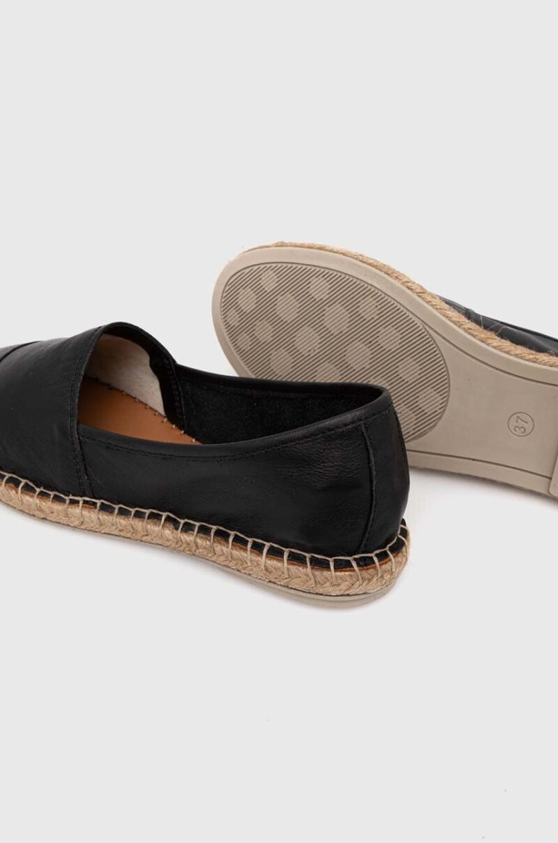 Answear Lab espadrile de piele culoarea negru preţ