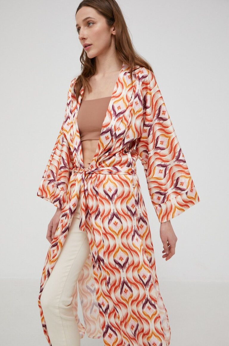 Answear Lab kimono culoarea portocaliu