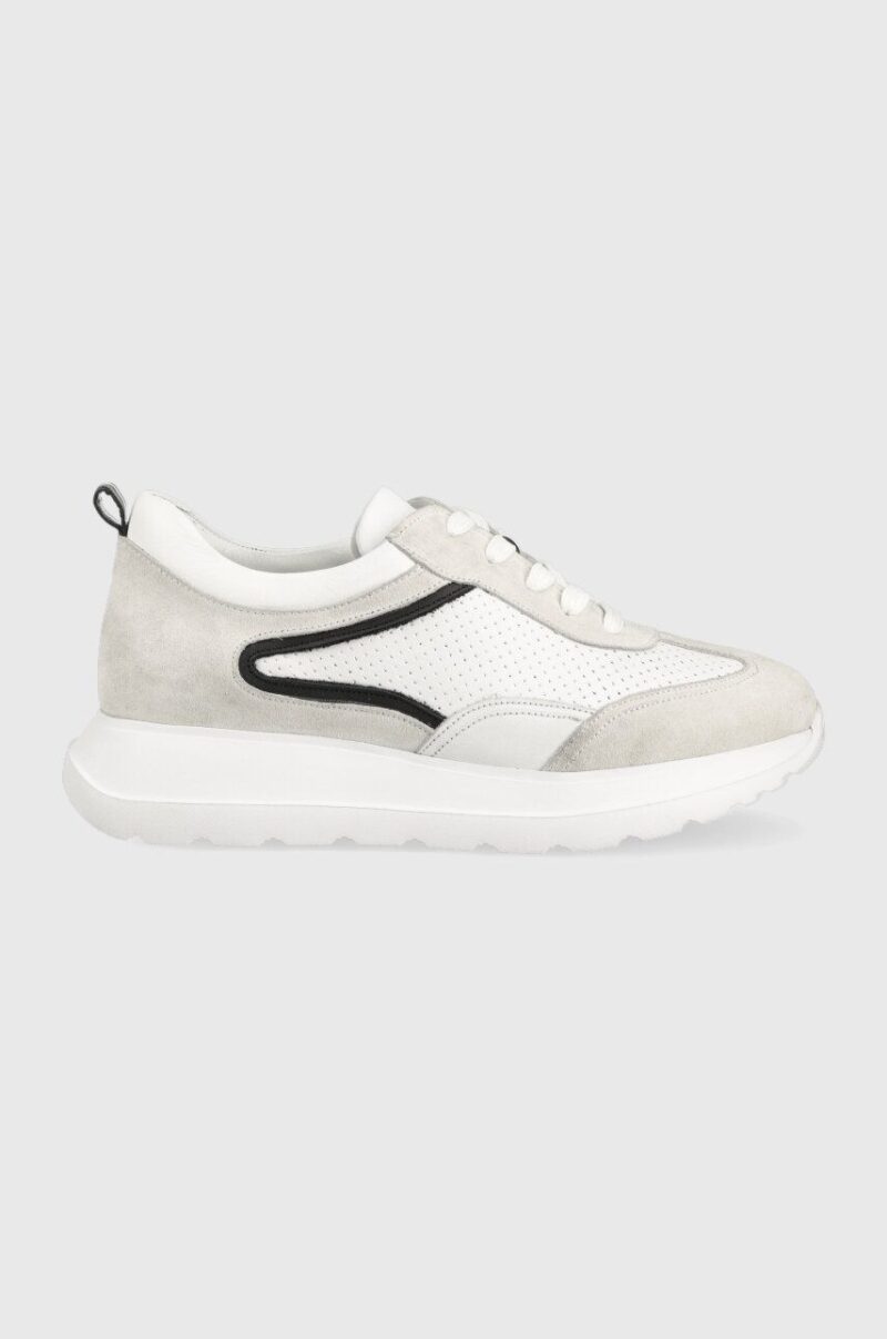 Answear Lab sneakers din piele culoarea alb