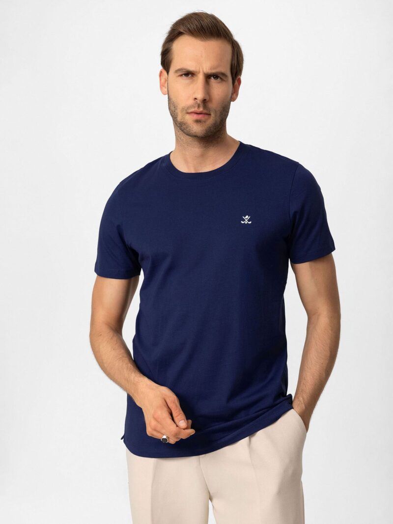 Antioch Tricou  albastru / indigo / alb