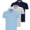 Antioch Tricou  ecru / bleumarin / albastru deschis / roz pal