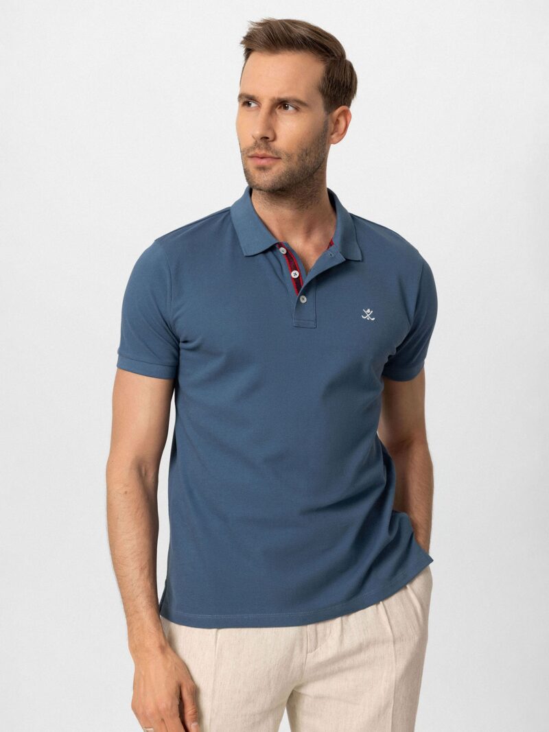 Antioch Tricou  indigo / alb