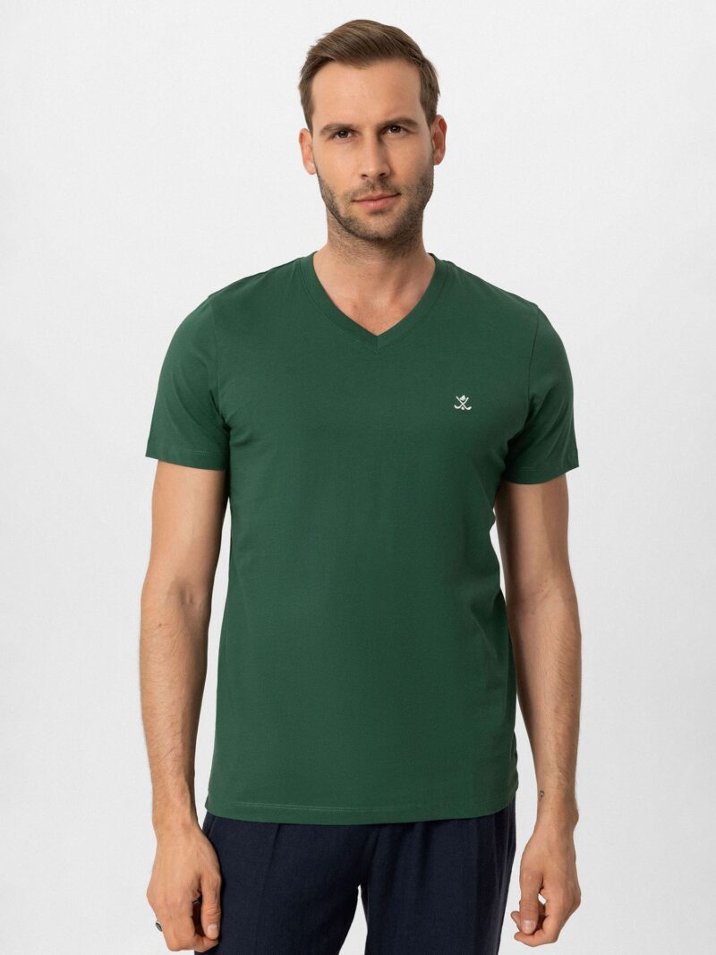 Cumpăra Antioch Tricou  verde închis / negru / alb