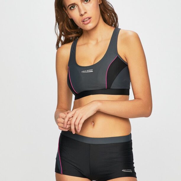 Aqua Speed costum de baie din două piese Fiona culoarea negru