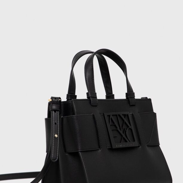 Armani Exchange Poșetă culoarea negru preţ