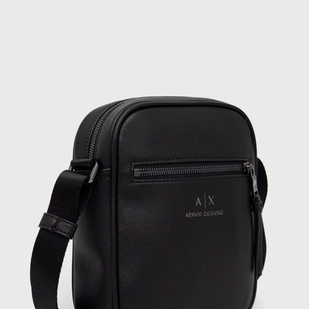 Armani Exchange borseta culoarea negru preţ