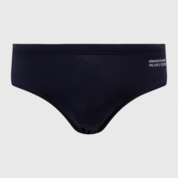 Armani Exchange costum de baie culoarea albastru marin