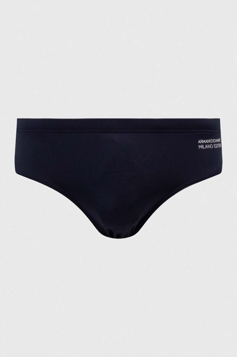 Armani Exchange costum de baie culoarea albastru marin