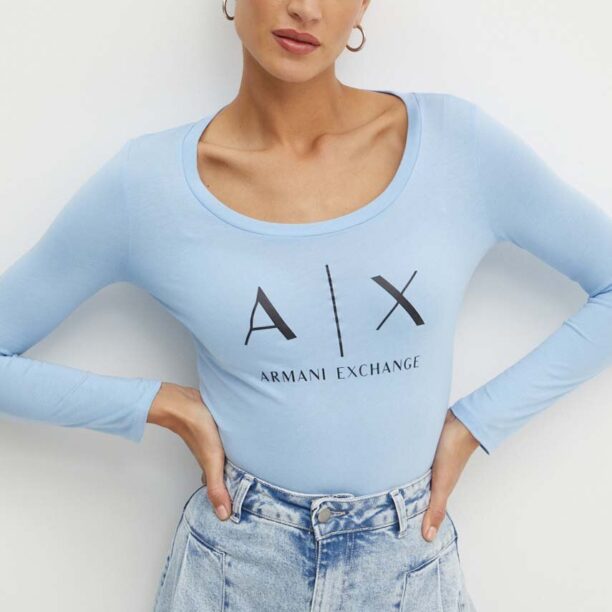 Armani Exchange longsleeve din bumbac