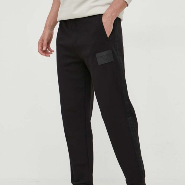 Armani Exchange pantaloni de trening din bumbac culoarea negru