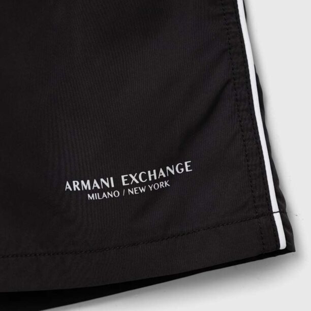 Armani Exchange pantaloni scurti de baie culoarea negru preţ