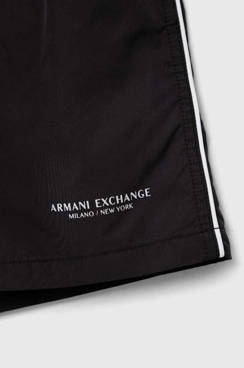 Armani Exchange pantaloni scurti de baie culoarea negru preţ