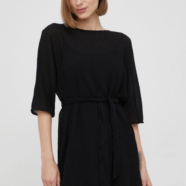 Armani Exchange rochie culoarea negru