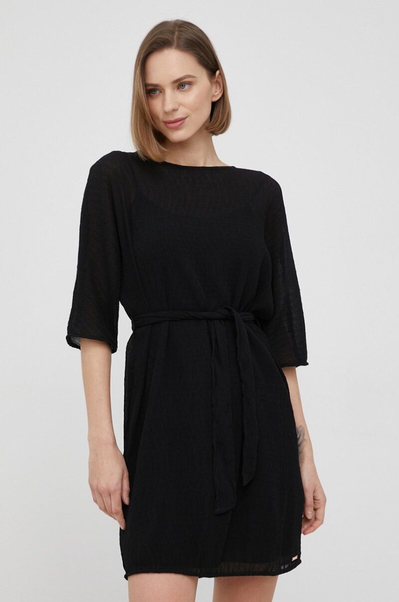 Armani Exchange rochie culoarea negru