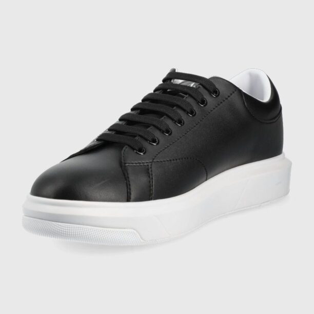 Armani Exchange sneakers din piele culoarea negru preţ