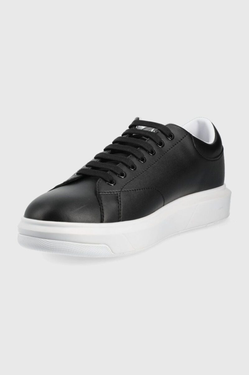 Armani Exchange sneakers din piele culoarea negru preţ