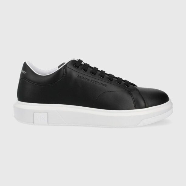 Armani Exchange sneakers din piele culoarea negru