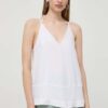 Armani Exchange top culoarea alb