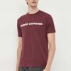 Armani Exchange tricou din bumbac culoarea bordo