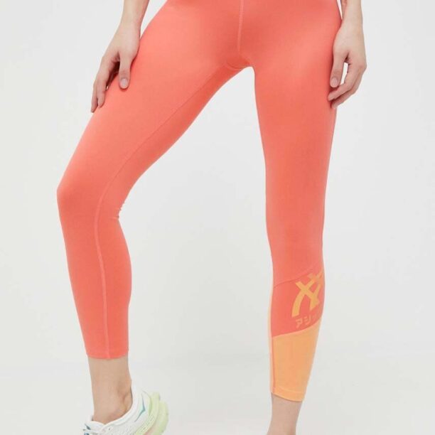 Asics leggins de antrenament Tiger culoarea portocaliu