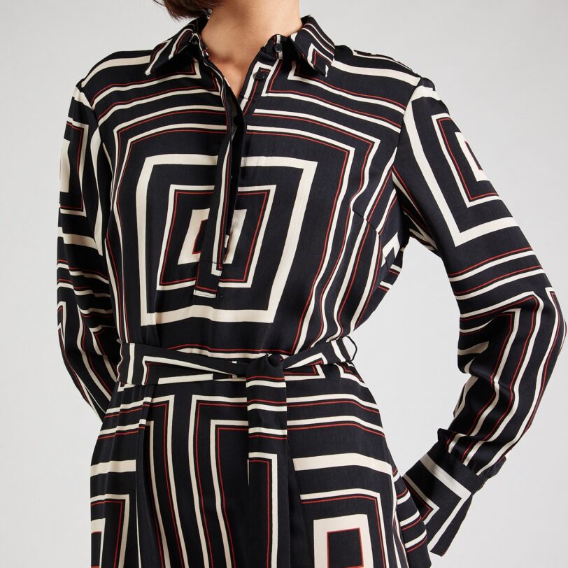 Preţ Aware Rochie tip bluză 'VMMARA'  negru / alb / alb lână