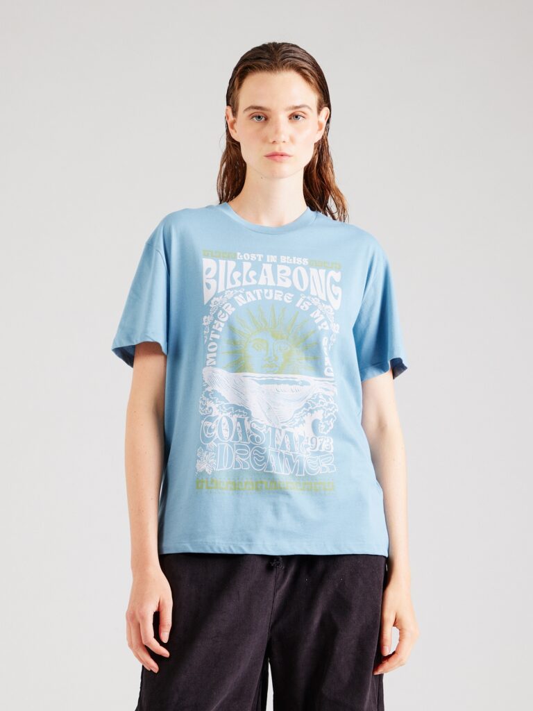 BILLABONG Tricou 'LOST IN BLISS'  albastru deschis / verde / alb