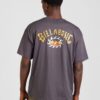 BILLABONG Tricou 'OTIS ARCH SUN'  gri închis / portocaliu / roșu / alb